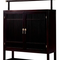 观山揽月-K932-进口红檀木新中式鞋帽收纳柜