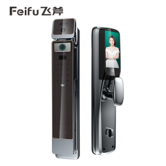 飞斧智能锁门锁飞斧6号 人脸识别 实时监控 10000毫安续航 4.5存大屏 亮枪色