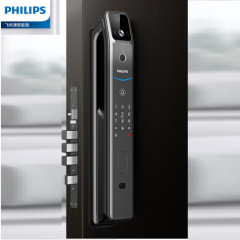 飞利浦（PHILIPS）智能门锁708FVP 指纹密码防盗远程可视通话电子锁 人脸大屏猫眼通话 红古铜
