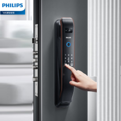 飞利浦（PHILIPS）303VP 智能门锁 指纹密码电子联动小程序按门铃抓拍 （大屏+猫眼） 红古铜