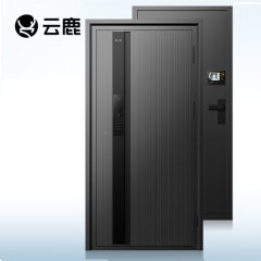 云鹿 一体化智能门K2 甲级防盗门入户门智慧门子母门掌静脉指纹识别 砂纹灰单门960*2050