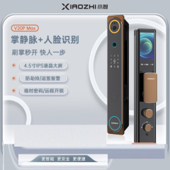 xiaozhi小智智能门锁V20PMax 掌静脉  指纹锁密码 掌静脉 3D人脸识别 曜石黑